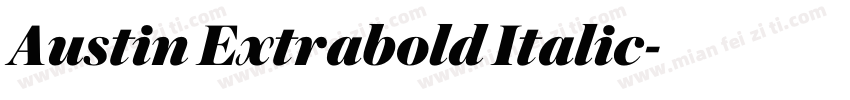 Austin Extrabold Italic字体转换